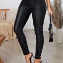 Essnce Pantalones ajustados de mujer con pliegues