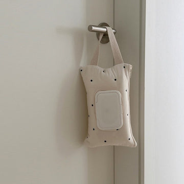 1 Unidad De Caja De Pañuelos Para Automóvil, Linda Bolsa De Pañuelos Colgante Para Cochecito, Caja De Pañuelos Portátil Con Tapa Abatible, Organizador Colgante De Pañuelos
