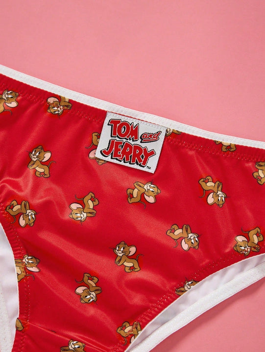 TOM & JERRY X  Conjunto de sujetador comodo inalambrico con diseno de dibujos animados