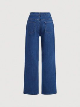 MOD Jeans Casuales De Pierna Recta Para Mujer