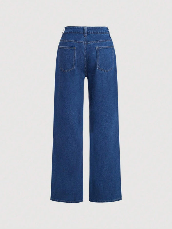 MOD Jeans Casuales De Pierna Recta Para Mujer