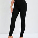 Tall Leggings Ajustados De Cintura Alta Con Tela Elastica