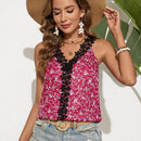 Top de tirantes Mujer con parches florales decorados para el verano