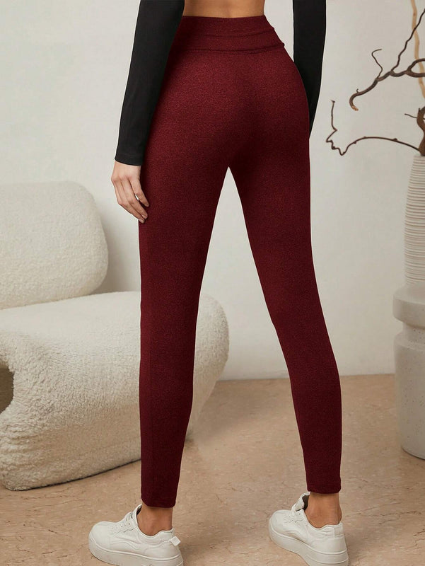 Essnce Pantalones Largos Para Mujeres De Cintura Ajustada Con Cordon