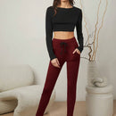 Essnce Pantalones Largos Para Mujeres De Cintura Ajustada Con Cordon