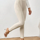 Essnce Pantalon De Color Solido Con Bolsillos Para Mujer