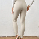 Essnce Pantalon De Color Solido Con Bolsillos Para Mujer