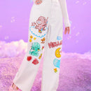 ROMWE X Care Bears Jeans De Pierna Ancha Con Estampado De Oso Caricatura
