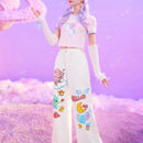 ROMWE X Care Bears Jeans De Pierna Ancha Con Estampado De Oso Caricatura