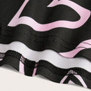 Essnce 3 Piezas/set Pantalones Cortos Impresos Con Estampado De Corazon Y Cuadros Para Mujer
