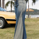 SXY Pantalones Jeans Holgados De Mujer Con Dobladillo Deshilachado Y Diseno De Color De Contraste