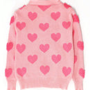 Essnce Sudadera Con Cuello Redondo Y Patron De Corazon De Amor Para Mujeres
