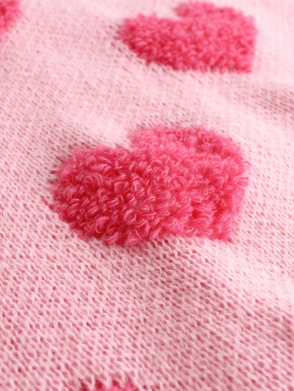 Essnce Sudadera Con Cuello Redondo Y Patron De Corazon De Amor Para Mujeres