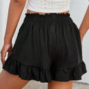 Essnce Shorts Con Cintura Fruncida Estilo Saco De Papel Y Detalle De Volante En El Dobladillo