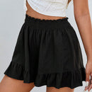 Essnce Shorts Con Cintura Fruncida Estilo Saco De Papel Y Detalle De Volante En El Dobladillo