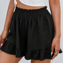 Essnce Shorts Con Cintura Fruncida Estilo Saco De Papel Y Detalle De Volante En El Dobladillo