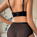 Conjunto De Ropa Interior Femenina De Color Solido