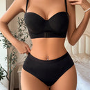 Conjunto De Ropa Interior Femenina De Color Solido