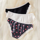 Panties Triangulares De Encaje Con Parches Para Mujer