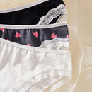 Panties Triangulares De Encaje Con Parches Para Mujer