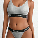 Leisure Conjunto De Ropa Interior De Mujer Patchwork Con Conjunto De Lenceria De Tanga