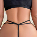 Ropa Interior Sexy Para Mujer Con Estampado De Leopardo Y Mariposa