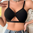 Bralette De Color Solido Y Hueco Para Mujer