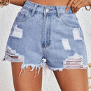 VCAY Denim Desgastado Y Rasgado Para Mujer