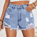 VCAY Denim Desgastado Y Rasgado Para Mujer