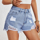VCAY Denim Desgastado Y Rasgado Para Mujer