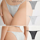 Leisure Parte Inferior Del Bikini Gris Floral Con Impresion De Letra De Triangulo