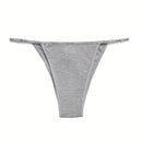 Leisure Parte Inferior Del Bikini Gris Floral Con Impresion De Letra De Triangulo