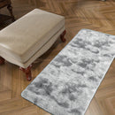 1 pieza de alfombrilla de área de estilo nórdico - Suave poliéster, diseño de gradiente azul a blanco, ligero y lavable en máquina, perfecto para sala de estar, dormitorio o oficina, 23,62 x 39,37 pulgadas