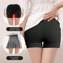 Pantalones Cortos De Cintura Elastica Ancha, Sin Costuras Suaves Pantalones Cortos Boxeadores Para Ajuste Cenido Debajo De Las Faldas
