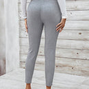 LUNE Pantalones Largos Y Lisos Con Cinturon Para Mujer