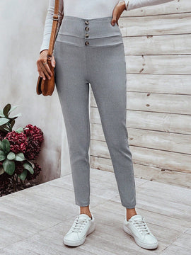 LUNE Pantalones Largos Y Lisos Con Cinturon Para Mujer