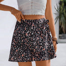 VCAY Shorts Estampados De Tiro Alto Para Mujer Con Dobladillo Con Volantes