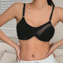 DAZY Sosten Sexy De Malla Transparente Con Soporte De Aros Y Diseno De Push-up (sin Relleno)