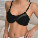 DAZY Sosten Sexy De Malla Transparente Con Soporte De Aros Y Diseno De Push-up (sin Relleno)