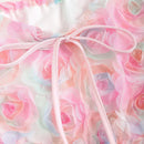 Top Corto Con Gradiente De Flores 3d