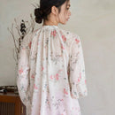 FRIFUL Camisa De Manga Abullonada Para Mujer Con Estampado Floral En Toda La Prenda