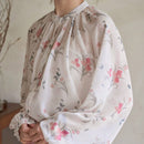 FRIFUL Camisa De Manga Abullonada Para Mujer Con Estampado Floral En Toda La Prenda