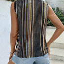 LUNE Camisa Sin Mangas De Tela Metalica Con Lazada Frontal