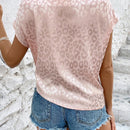 Prive Camisa De Manga Murcielago Con Estampado De Leopardo Jacquard Para Mujer