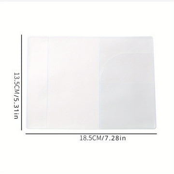 1 portapapeles de PVC duradero - Funda resistente al agua y a los arañazos con acabado mate, frente transparente para fácil identificación de documentos, ideal para viajes y negocios, 18.49 cm x 5.31 cm