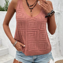 VCAY Jersey Sin Mangas Suelto De Un Solo Color Con Cuello Redondo