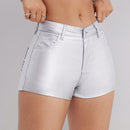 EZwear Shorts ajustados metalizados y de moda para mujer en verano