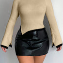 SXY Sueter De Cuello De Tortuga Para Mujer Con Costillas