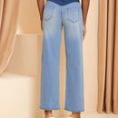IVORY COUTURE Jean Pantalones Jeans De Bloqueo De Color De Cintura Media Con Pinzas En El Yugo Frontal