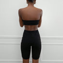 MISSGUIDED Pantalon Corto Para Ciclismo De Tela De Encaje